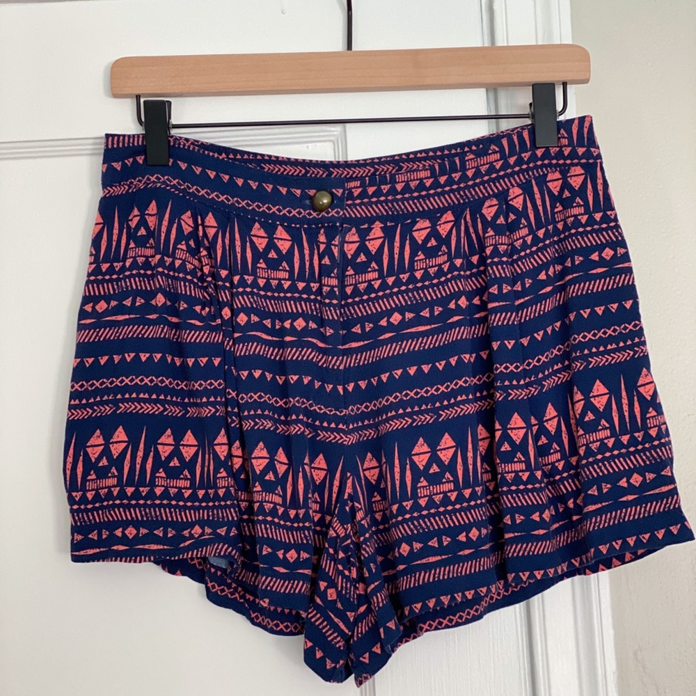 Boho Aztec Print Shorts